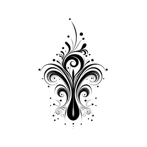 Abstract Tattoo Silhouette SVG Design | SVG Files for Cricut & Print