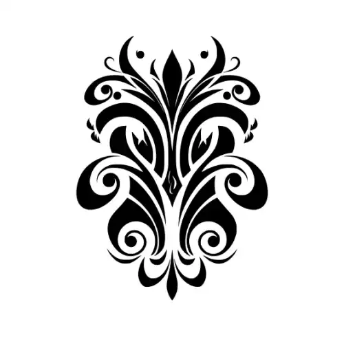 Abstract Tattoo Silhouette SVG Design | SVG Files for Cricut & Print