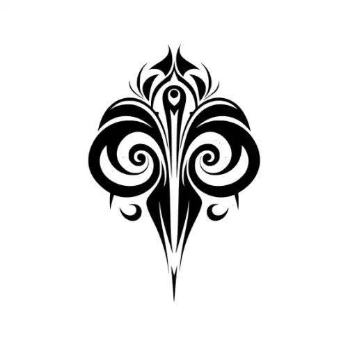 Abstract Tattoo Silhouette SVG Design | SVG Files for Cricut & Print