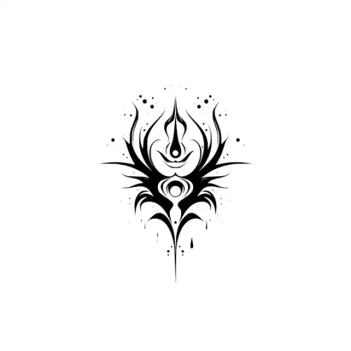 Abstract Tattoo Silhouette SVG Design | SVG Files for Cricut & Print