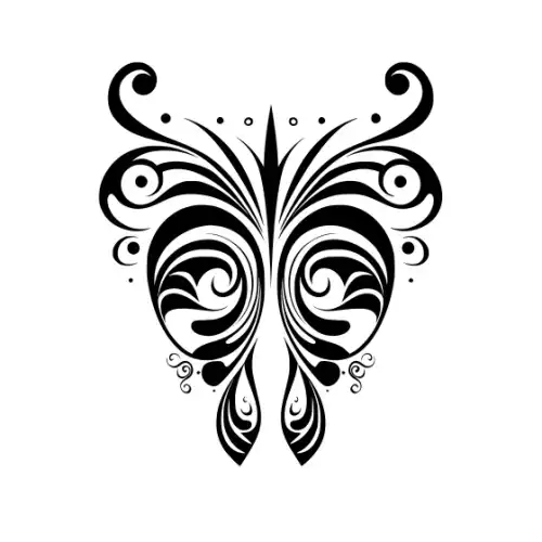 Abstract Tattoo Silhouette SVG Design | SVG Files for Cricut & Print