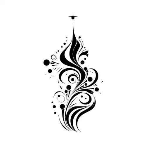 Abstract Tattoo Silhouette SVG Design | SVG Files for Cricut & Print