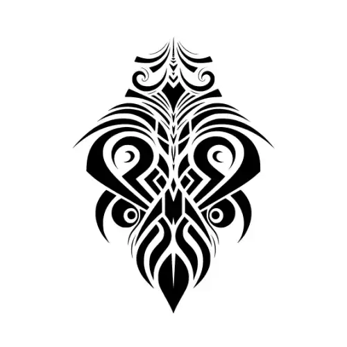 Abstract Tattoo Silhouette SVG Design | SVG Files for Cricut & Print
