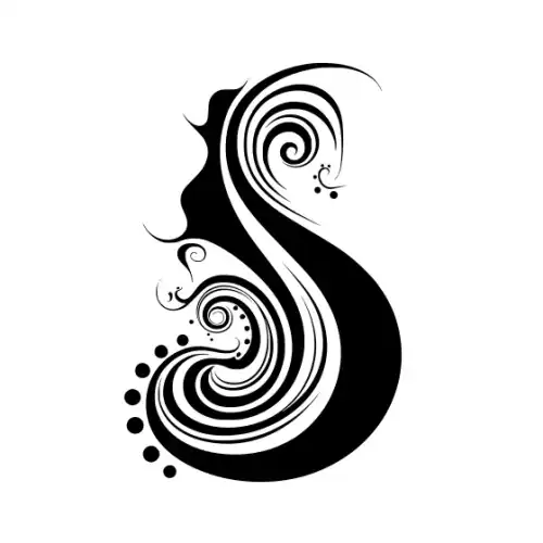 Abstract Tattoo Silhouette SVG Design | SVG Files for Cricut & Print