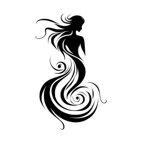 Abstract Tattoo Silhouette SVG Design | SVG Files for Cricut & Print