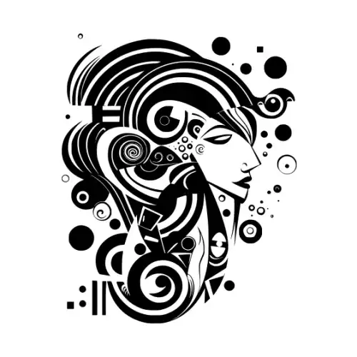 Abstract Tattoo Silhouette SVG Design | SVG Files for Cricut & Print