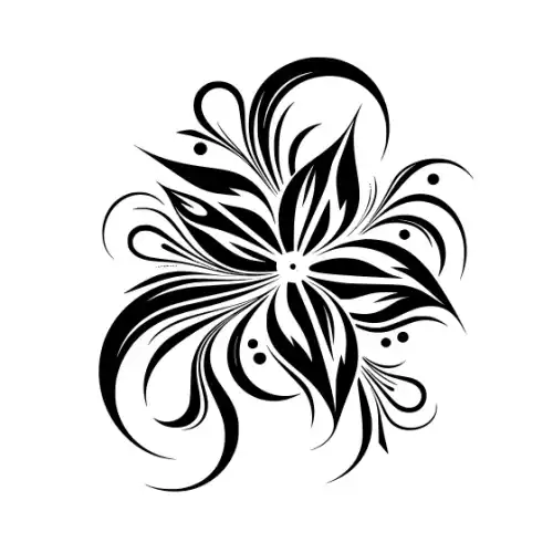 Abstract Tattoo Silhouette SVG Design | SVG Files for Cricut & Print