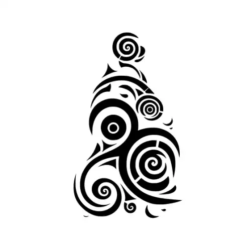 Abstract Tattoo Silhouette SVG Design | SVG Files for Cricut & Print