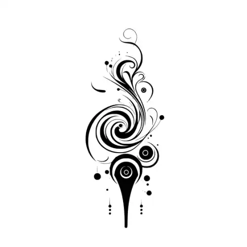 Abstract Tattoo Silhouette SVG Design | SVG Files for Cricut & Print