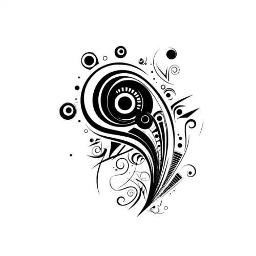 Abstract Tattoo Silhouette SVG Design | SVG Files for Cricut & Print
