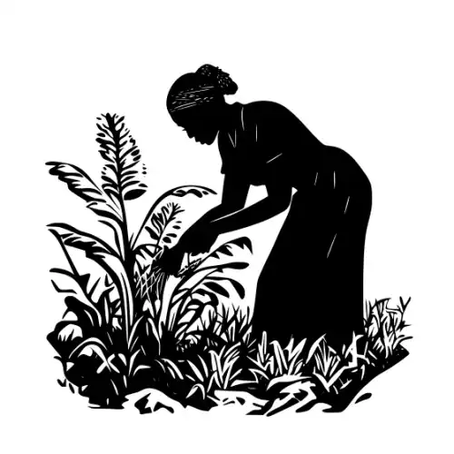 African Woman Scene Silhouette SVG Design | SVG Files for Cricut & Print