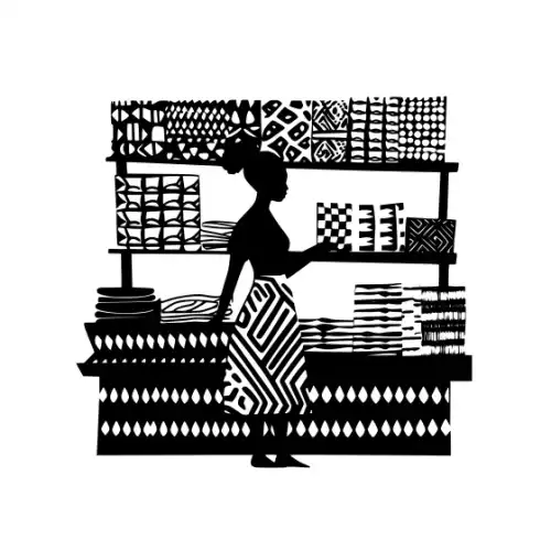 African Woman Scene Silhouette SVG Design | SVG Files for Cricut & Print
