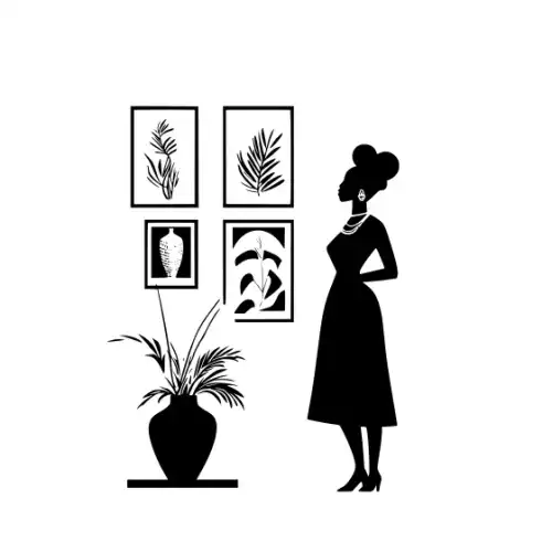 African Woman Scene Silhouette SVG Design | SVG Files for Cricut & Print