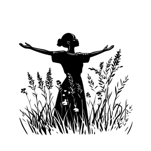 African Woman Scene Silhouette SVG Design | SVG Files for Cricut & Print