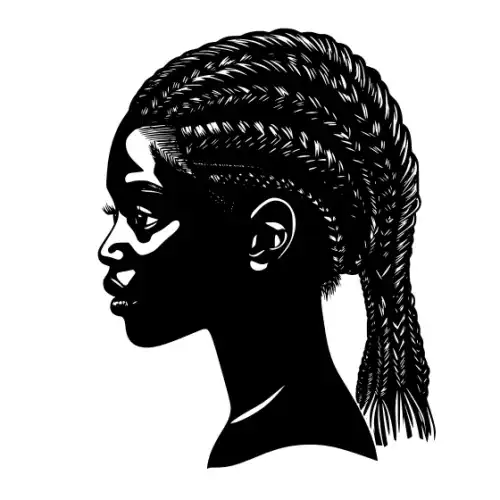 African Woman Scene Silhouette SVG Design | SVG Files for Cricut & Print