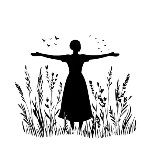 African Woman Scene Silhouette SVG Design | SVG Files for Cricut & Print