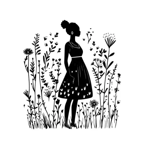 African Woman Scene Silhouette SVG Design | SVG Files for Cricut & Print