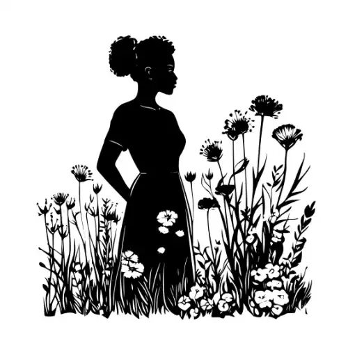 African Woman Scene Silhouette SVG Design | SVG Files for Cricut & Print
