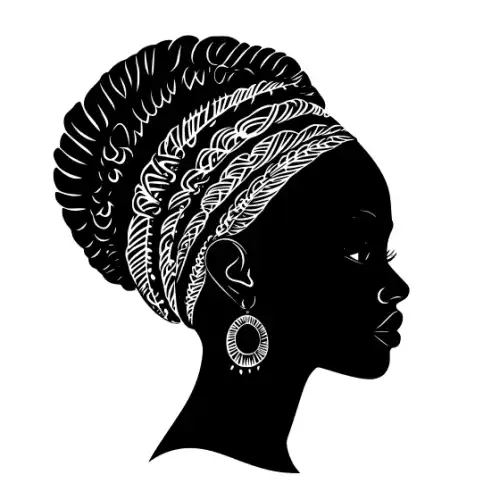 African Woman Scene Silhouette SVG Design | SVG Files for Cricut & Print
