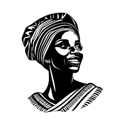 African Woman Scene Silhouette SVG Design | SVG Files for Cricut & Print