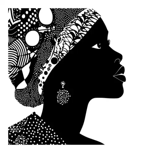African Woman Scene Silhouette SVG Design | SVG Files for Cricut & Print