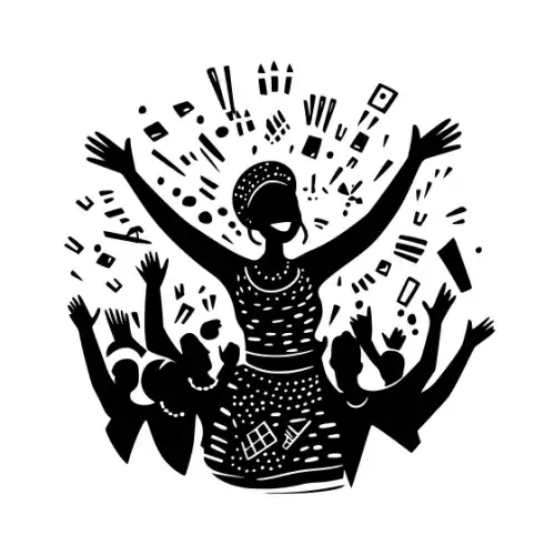 African Woman Scene Silhouette SVG Design | SVG Files for Cricut & Print