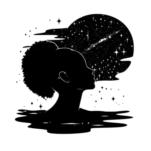 African Woman Scene Silhouette SVG Design | SVG Files for Cricut & Print