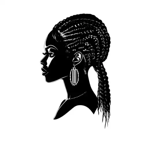 African Woman Scene Silhouette SVG Design | SVG Files for Cricut & Print