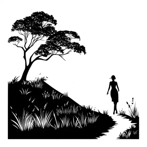 African Woman Scene Silhouette SVG Design | SVG Files for Cricut & Print