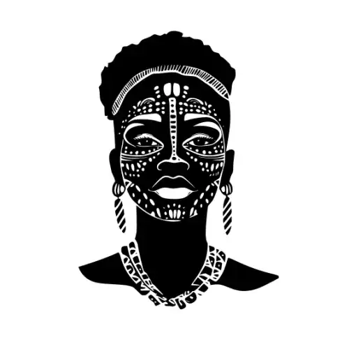 African Woman Scene Silhouette SVG Design | SVG Files for Cricut & Print