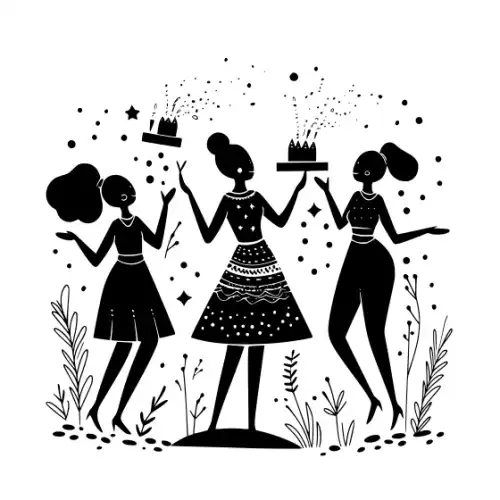 African Woman Scene Silhouette SVG Design | SVG Files for Cricut & Print