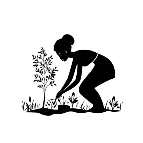 African Woman Scene Silhouette SVG Design | SVG Files for Cricut & Print