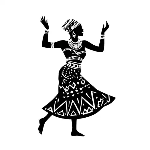 African Woman Scene Silhouette SVG Design | SVG Files for Cricut & Print