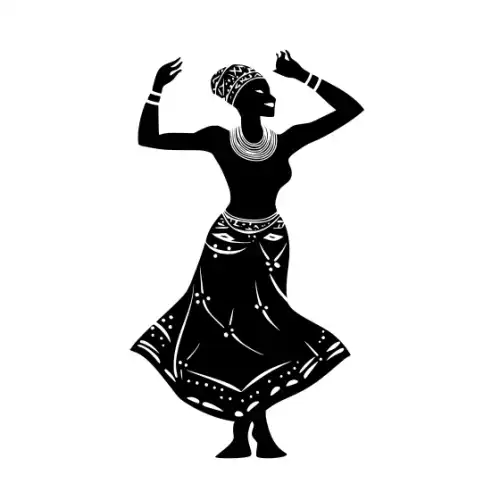 African Woman Scene Silhouette SVG Design | SVG Files for Cricut & Print