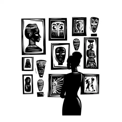 African Woman Scene Silhouette SVG Design | SVG Files for Cricut & Print