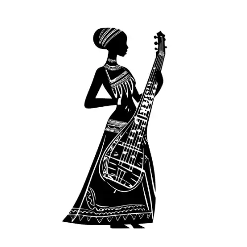 African Woman Scene Silhouette SVG Design | SVG Files for Cricut & Print