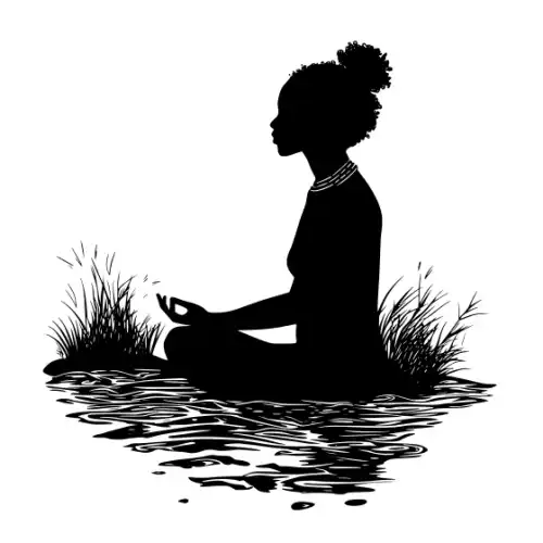 African Woman Scene Silhouette SVG Design | SVG Files for Cricut & Print