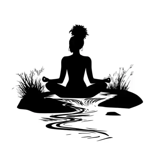 African Woman Scene Silhouette SVG Design | SVG Files for Cricut & Print