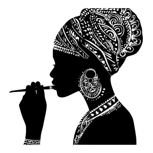 African Woman Scene Silhouette SVG Design | SVG Files for Cricut & Print