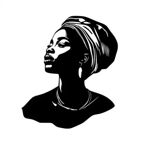 African Woman Scene Silhouette SVG Design | SVG Files for Cricut & Print