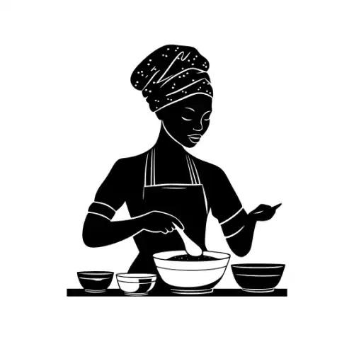 African Woman Scene Silhouette SVG Design | SVG Files for Cricut & Print