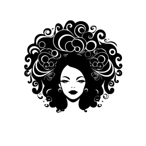 Afro Lady Face Silhouette SVG Design | SVG Files for Cricut & Print