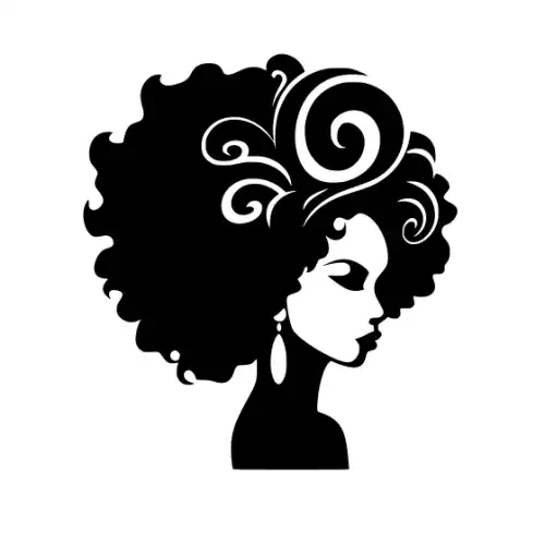 Afro Lady Face Silhouette SVG Design | SVG Files for Cricut & Print
