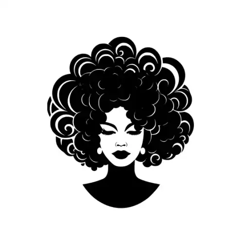 Afro Lady Face Silhouette SVG Design | SVG Files for Cricut & Print