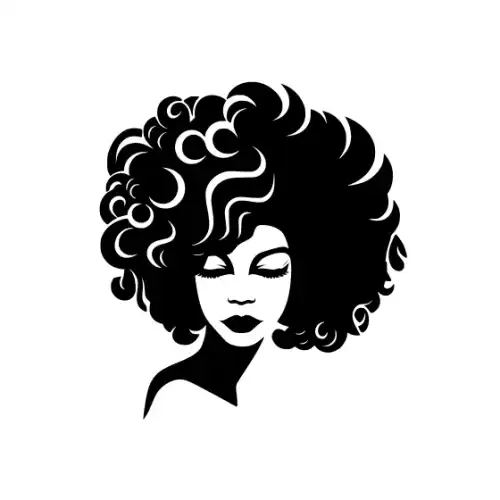 Afro Lady Face Silhouette SVG Design | SVG Files for Cricut & Print