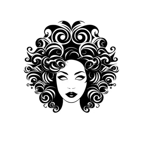 Afro Lady Face Silhouette SVG Design | SVG Files for Cricut & Print
