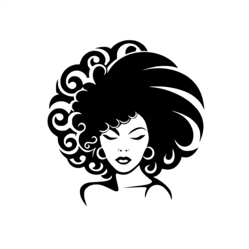 Afro Lady Face Silhouette SVG Design | SVG Files for Cricut & Print