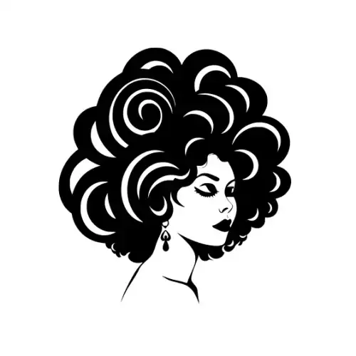 Afro Lady Face Silhouette SVG Design | SVG Files for Cricut & Print