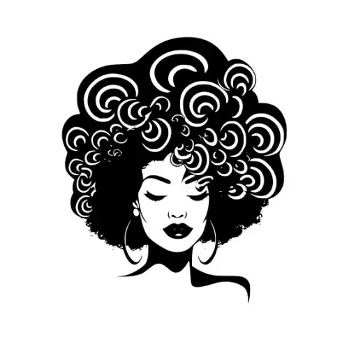 Afro Lady Face Silhouette SVG Design | SVG Files for Cricut & Print