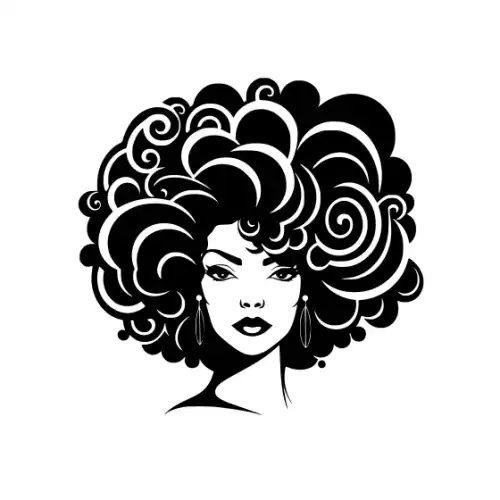 Afro Lady Face Silhouette SVG Design | SVG Files for Cricut & Print